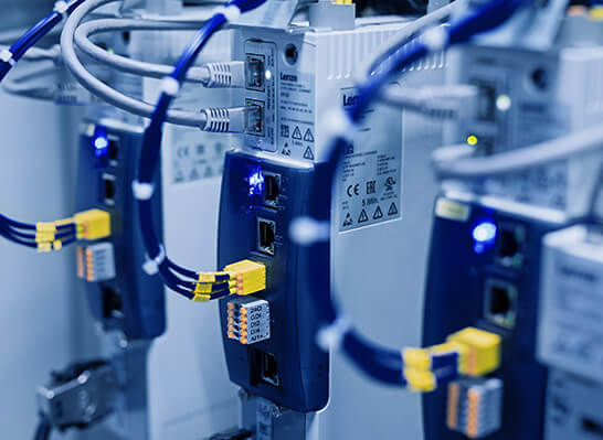 Lenze drives in a close up