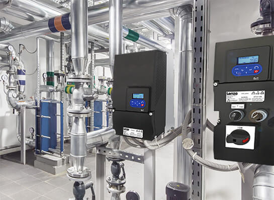 Lenze VFD installed in a pump system