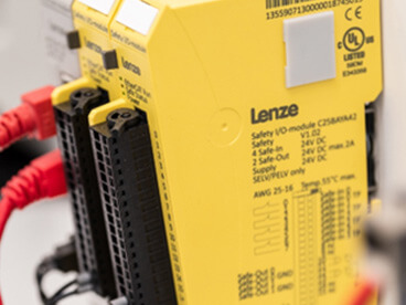 Functional safety block from Lenze in close up