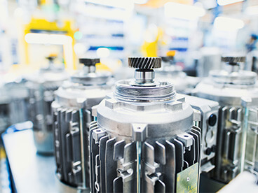 A close-up of Lenze motors