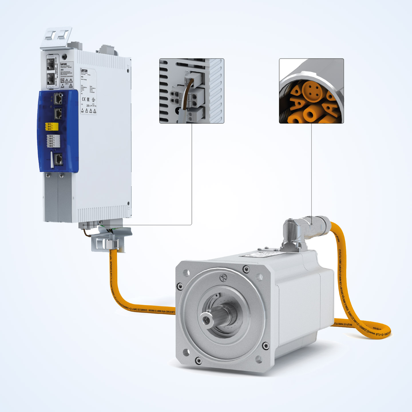 i950 servo inverter - standardized One-Cable-Technology (OCT)