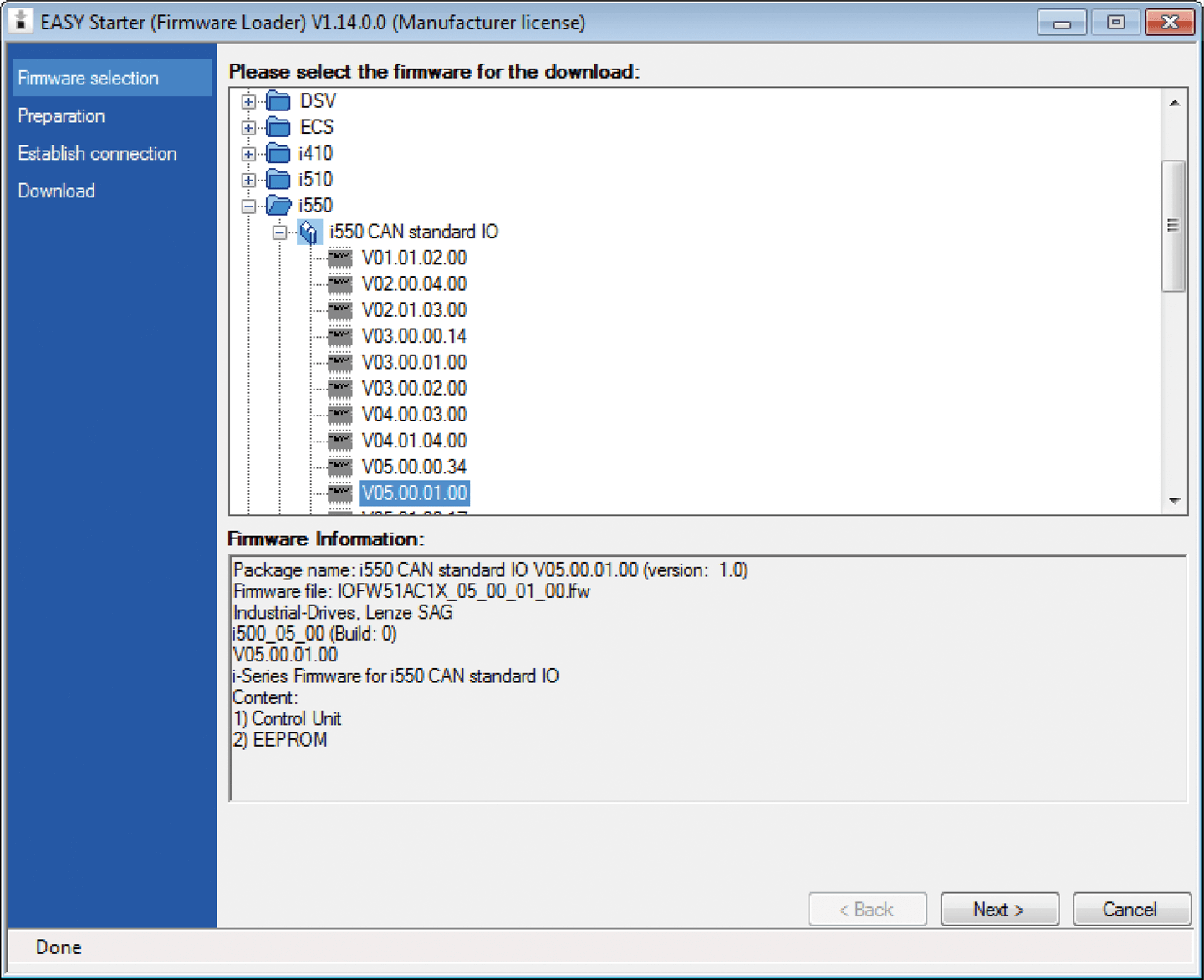 [Translate to zh-CN:] Firmwareloader